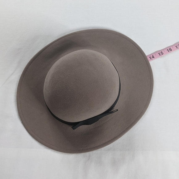 VTG Lancaster Wool Rounded Pencil Rin Felted Tan Cream Gray Hat - Picture 4 of 5